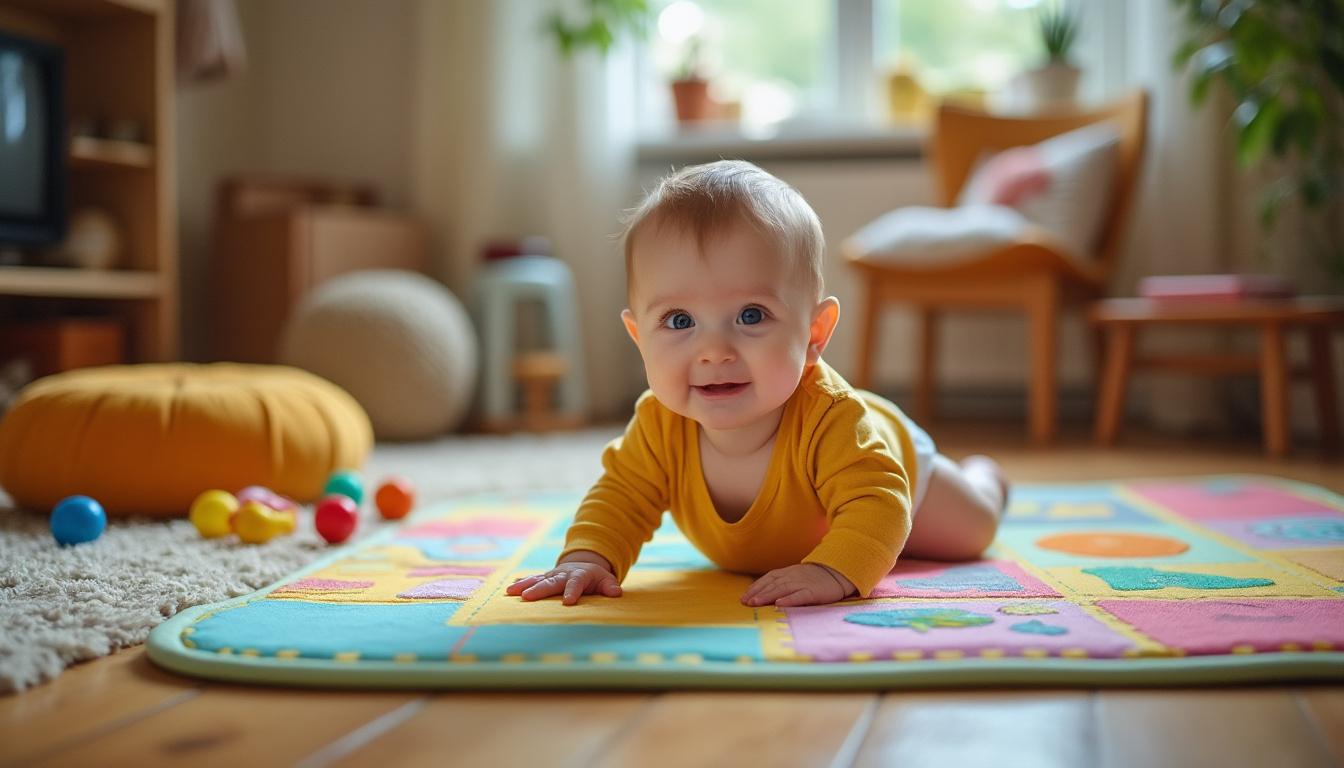 découvrez à quel âge un bébé commence généralement à ramper et les étapes clés de son développement moteur.