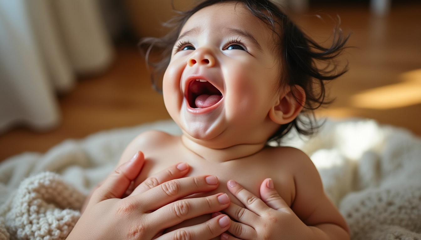 découvrez à quel âge bébé commence à rire aux éclats et les étapes clés du développement de son sourire.